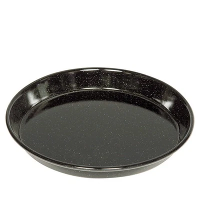Pizzablech Backblech rund Emaille Pizzaform Backform 28cm schwarz RIESS Blech - Bild 1 von 4