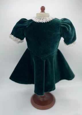 Vestido de veludo verde vintage AG Pleasant Company Molly's Holiday original 1990 - Imagem 1 de 4