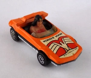 Vintage 1979 Corgi 33 Wonder Woman Die Cast Car DC Comics Inc GT Britain Orange - Picture 1 of 6