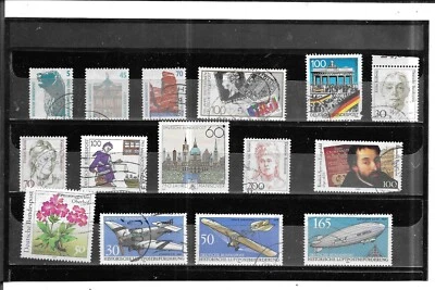 GERMANY 1990-1991. SELECTION OF 15. VERY FINE USED. AS PER THE SCAN. - Image 1 of 3