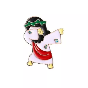 Jesus Dabbing Enamel Pin | Christian Collar Pin | Brooch Accessory | Lapel Pin - Picture 1 of 4