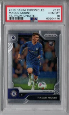 Mason Mount 2019-20 Chronicles Soccer EPL Prizm #312 Rookie RC PSA 10 Man United - Image 1 of 2