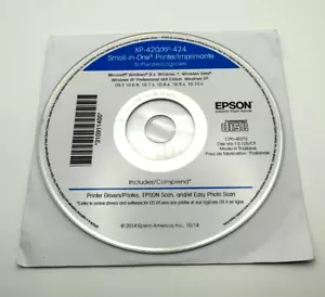 EPSON XP-420/XP-424 Small-in-One Printer Software CD-ROM Drivers Scan Easy Photo - Picture 1 of 2