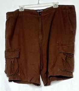 Pantalones cortos cargo Chaps marrón mezcla de lino 42 - Imagen 1 de 2