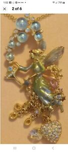 Vintage Kirk’s Folly Bubble Fairy Pin or PENDANT with 24" Chain Gorgeous 