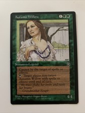 Autumn Willow - Homelands Magic Mtg Card Green Rare Light Play LP NM