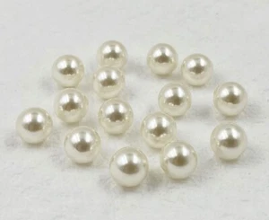 50 PIEZAS ACRÍLICO PERLA JAPONESA VINTAGE 7,5mm. BOLAS REDONDAS LISAS SIN AGUJEROS 2419 - Imagen 1 de 5