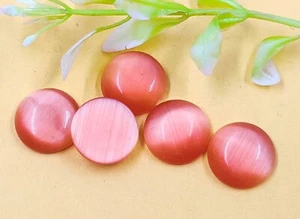5 Pcs Ravishing Orange Cat's Eye From Chrysoberyl Round Cut Loose GemstoneAKT - Picture 1 of 5
