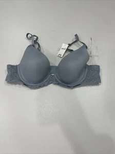 Aerie- Women's Dust Blue Lace Bra- Size 34 A - Picture 1 of 2