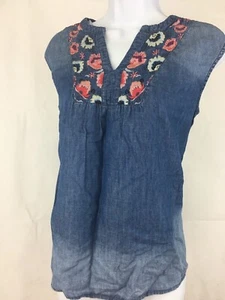 Vintage America Denim Damen Top Blau Missi Größe Small - Bild 1 von 8