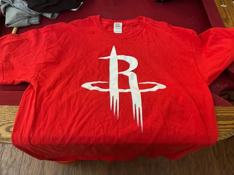 Houston Rockets Mens Red Majestic Logo  T Shirt XL Cover
