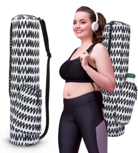 Yoga Mat Carrying Bag Fits Any Mat 2-5” and 27” Long With Pockets & Carry Strap - Picture 1 of 8