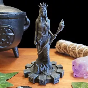 Hecate Statue Hekate Figurine Greek Goddess Resin Sculpture Witch Wiccan Altar - Picture 1 of 6