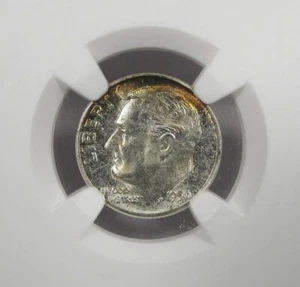 1950-P Silver Roosevelt Dime NGC MS67 Coin AJ185 - Picture 1 of 4