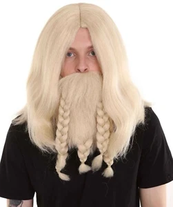 Terror of the Sea Pirate Blonde Wig and Full Beard Set | Halloween Wig HM-482 - Picture 1 of 9