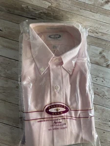 Arrow Paddock Club Mens Size 14.5 Short Sleeve Pink Dress Shirt Free Ship - Picture 1 of 4