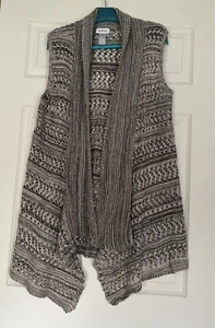 Women Cascading Open Front Duster Vest SZ: 14/16. NWOT - Picture 1 of 2