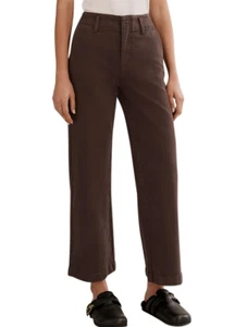 Country Road womens Wide Leg Jeans size 10 brown denim cotton blend has pockets - Picture 1 of 15