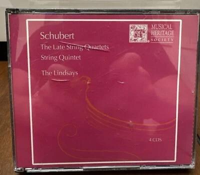 Schubert The Late String Quartets Quintet Lindsays (2004) 4 CD Box Set Mint Disc Foto 1 de 4
