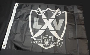 Las Vegas Raiders 65th Anniversary Flag Banner Stadium Giveaway 9/22/24 - Picture 1 of 4