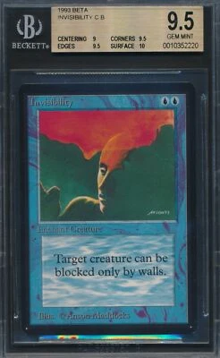 Beta Invisibility BGS 9.5 Graded Magic MTG (2220) -magicgraders- - Image 1 of 3