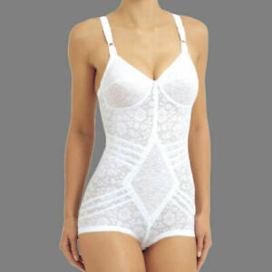  Rago Shapewear Extra Firm Shaping White Body Briefer Size 34D