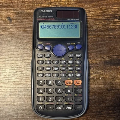 Scientific Calculator Casio fx-300ES Plus Natural VPAM Solar W/ Cover #1 - Image 1 of 4