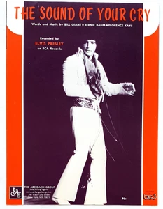 Elvis Presley - The Sound Of Your Cry 1971 Original USA Sheet Music - Picture 1 of 1