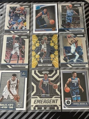 18 Basketball Cards Prizm, NBA HOOPs, Mosaic, Donruss (Sleeve Included) - Image 1 of 4