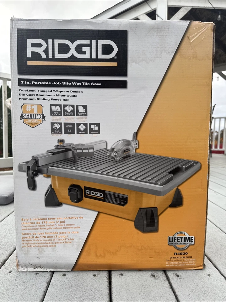 RIDGID R4021, 7 pulgadas 6,5 Ah Sierra de mesa para azulejos húmedos, NUEVA Foto 1 de 1