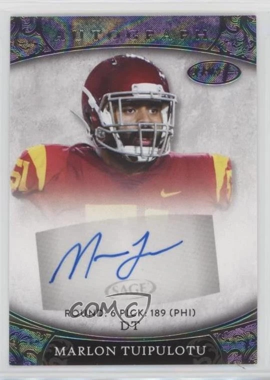 2021 Sage Aspire Rainbow Marlon Tuipulotu #ASP-129 Rookie Auto RC - Image 1 of 2