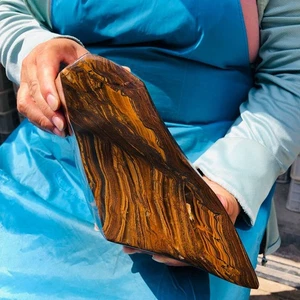 9.98LB Large Natural Tiger's Eye Stone Quartz Crystal Mineral Specimen Healing - Picture 1 of 15