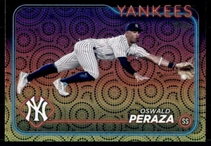 2024 Topps Baseball #459 Oswald Peraza Holiday Foil - Picture 1 of 2
