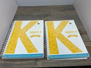 The Good & The Beautiful Math K Course Book Part 1 & 2 Homeschool Spiral Read - Picture 1 of 2