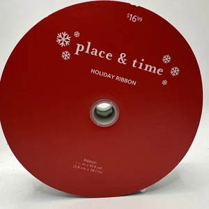 Urlaub Band Mega 1 1/2" x 41,6 Drahtkante schwarz & weiß kariert Ort & Zeit - Bild 1 von 3