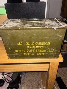 Estuche de cartucho de munición de metal vintage - Auténtico - Imagen 1 de 6