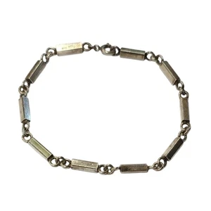 Vintage Schwedisches 900 Silber Modernist Stab Gliederarmband - Bild 1 von 3