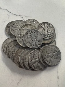 Liberty Walking Half Dollar - Roll - Mixed Dates/Condition - INV#7585 - Picture 1 of 2