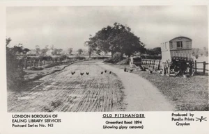 Postcard Pamlin Prints LBEN3 - Ealing Pitshanger Greenford Rd Gypsy Caravan 1894 - Picture 1 of 1