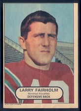 1968 OPC MINI POSTER INSERTS CFL FOOTBALL Larry Fairholm Montreal Alouettes EX+