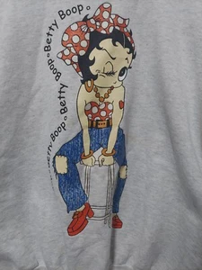 Betty Boop Sweater Vintage Crewneck Barstool Pinup Girl Size Large Sweatshirt - Picture 1 of 5