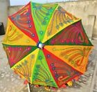 Embroidered Patio 72" Umbrellas Indian Cotton Garden Parasol Outdoor Sun Shade