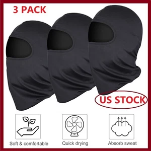 3 X Balaclava Face Mask Thin UV Protection Sun Hood Tactical Masks for Men Women - Picture 1 of 9