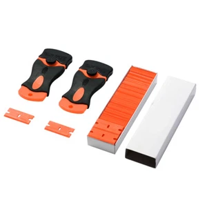 2 x Double Edged Razor Blades Scrapers for Car Window Tinting Glass Glue Removal - Picture 1 of 9