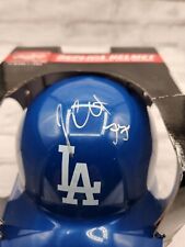James Outman Signed LA Dodgers Blue Replica Mini Batting Helmet Beckett 
