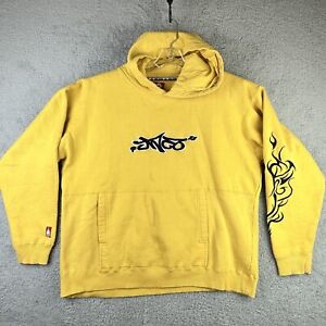 Vtg JNCO Sweater Mens XXL Graffiti Yellow Tribal Heavy Pullover Skater Baggy Emo