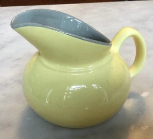 Vintage Harkerware Creamer Yellow & Gray Golden Dawn USA MID CENTURY MODERN - Picture 1 of 8