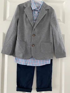 NUEVO CON ETIQUETAS ~ Conjunto de 3 Traje/Blazer Wonder Nation para Niño Talla 6 BODAS DE PASCUA - Imagen 1 de 4