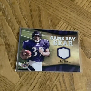 2009 Upper Deck Ray Rice Game Day Gear Jersey Relic NFL-RI Ravens - Picture 1 of 4