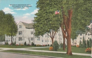 Columbia Missouri University of Missouri Frauenresidenzhaus Leinen Postkarte - Bild 1 von 2